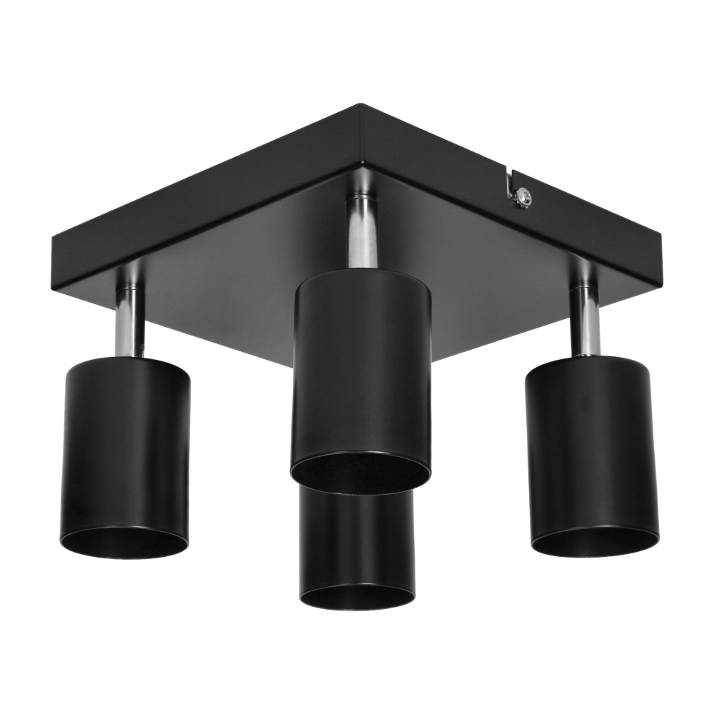 DOA SP 4 wall and ceiling light, black, GU10, max. 4x50W, IP20
